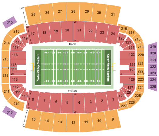 carter finley stadium seating chart