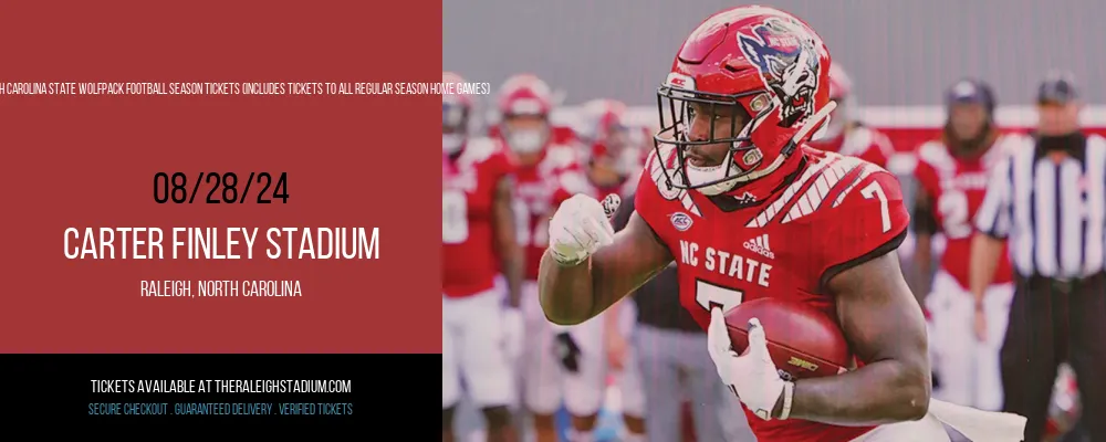 2024 North Carolina State Wolfpack Football Season Tickets (Includes Tickets To All Regular Season Home Games) at Carter Finley Stadium